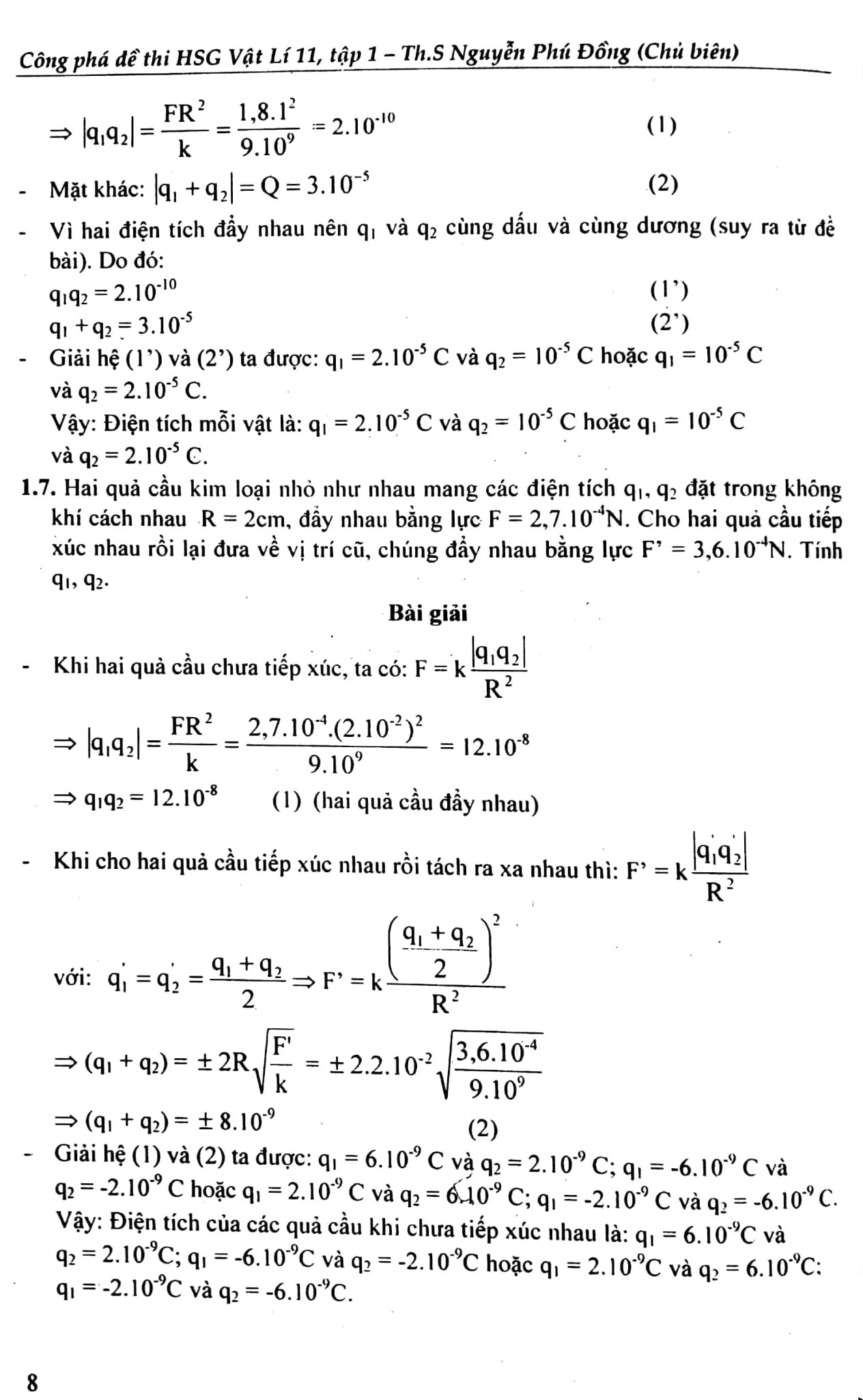 Công Phá Đề Thi Học Sinh Giỏi Lý 11 - Tập 1 - Nguyễn Phú Đồng