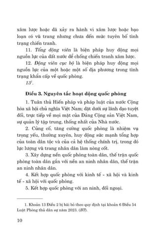  Luật Quốc Phòng Năm 2018 ( Sửa Đổi, Bổ Sung Năm 2023, 2024, 2025 ) - Quốc hội - NXB CTQG 