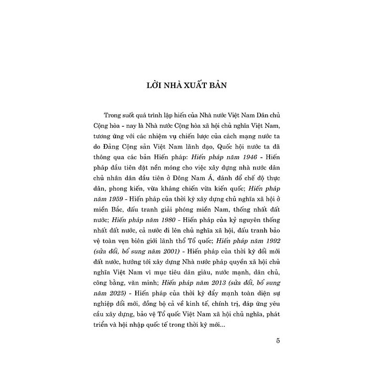 Hiến Pháp Việt Nam Qua Các Thời Kỳ (Các Bản Hiến Pháp Năm 1946, 1959, 1980, 1992, 2013) - Quốc Hội
