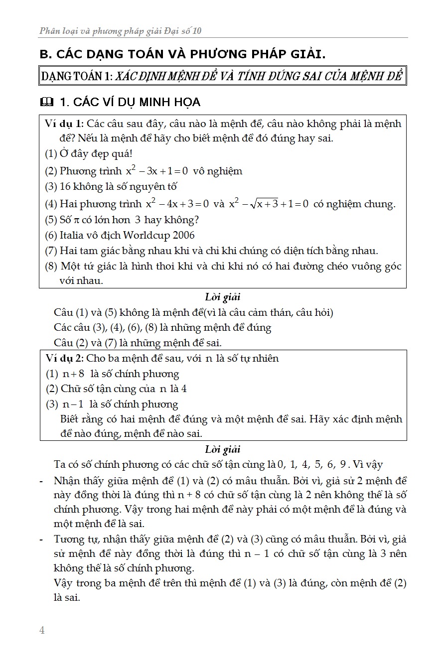 Phân Loại & Phương Pháp Giải Đại Số 10 - Nguyễn Anh Trường