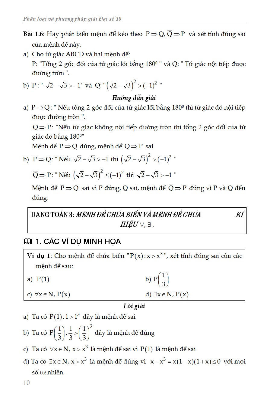 Phân Loại & Phương Pháp Giải Đại Số 10 - Nguyễn Anh Trường