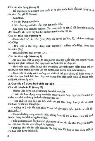  Hướng Dẫn Trả Lời Câu Hỏi Và Bài Tập Khoa Học Tự Nhiên Lớp 8 (Dùng Kèm SGK Chân Trời Sáng Tạo) - ThS.Lê Văn Nam, Nguyễn Thị Ngọc Trinh, Nguyễn Thị Nhung 