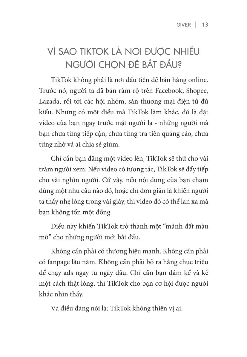 Khởi Nghiệp Kinh Doanh Online - Bán Hàng Hiệu Quả Trên Tiktok - Giver biên soạn