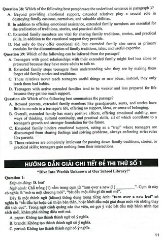  Giải Chi Tiết Bộ Đề Luyện Thi Thử Tốt Nghiệp Thpt Môn Tiếng Anh - Theo Cấu Trúc Đề Thi Mới 2025 (Dùng Chung Cho Các Bộ SGK Hiện Hành) - Nhiều Tác Giả 