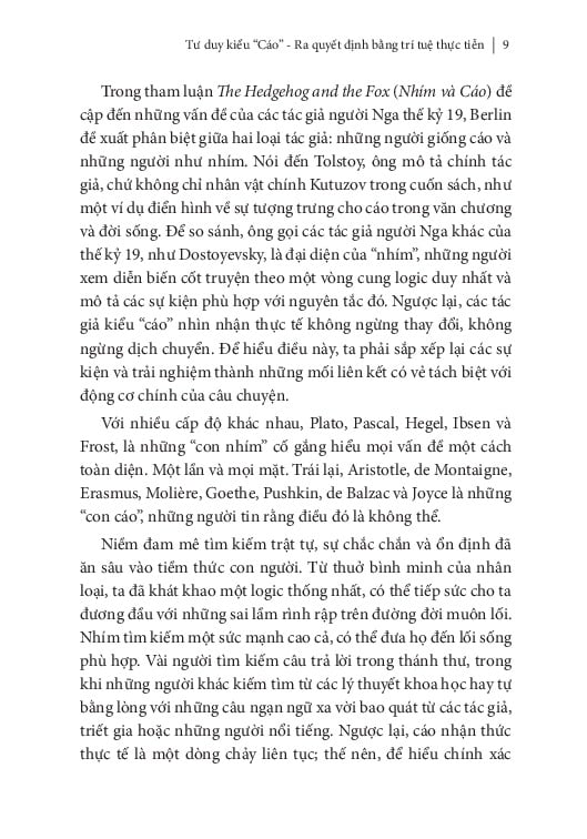 Tư Duy Kiểu Cáo - 
Zvi Lanir