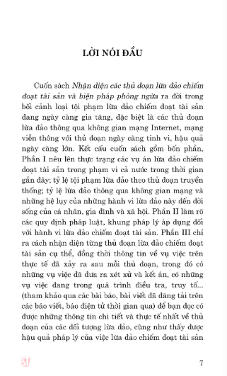 Nhận Diện Các Thủ Đoạn Lừa Đảo Chiếm Đoạt Tài Sản Và Biện Pháp Phòng Ngừa  - Luật gia Trương Ngọc Liêu - (NXB CTQG)