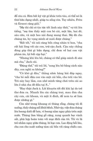  Văn Học Cổ Điển - Gia Đình Robinson Thụy Sỹ - Johann David Wyss 