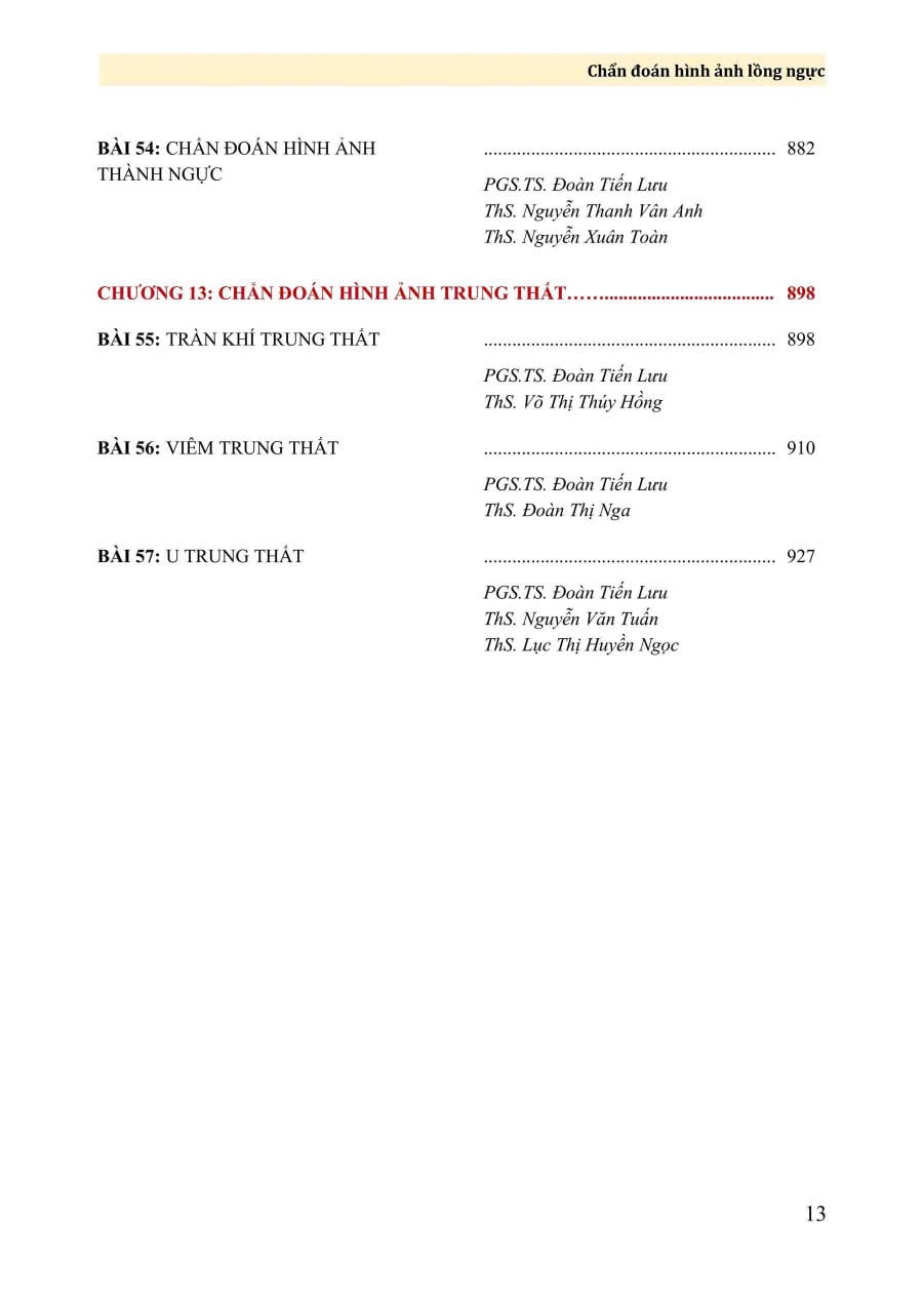 Chấn Đoán Hình Ảnh Lồng Ngực - PGS.TS. Vũ Đăng Lưu, PGS.TS. Đoàn Tiến Lưu