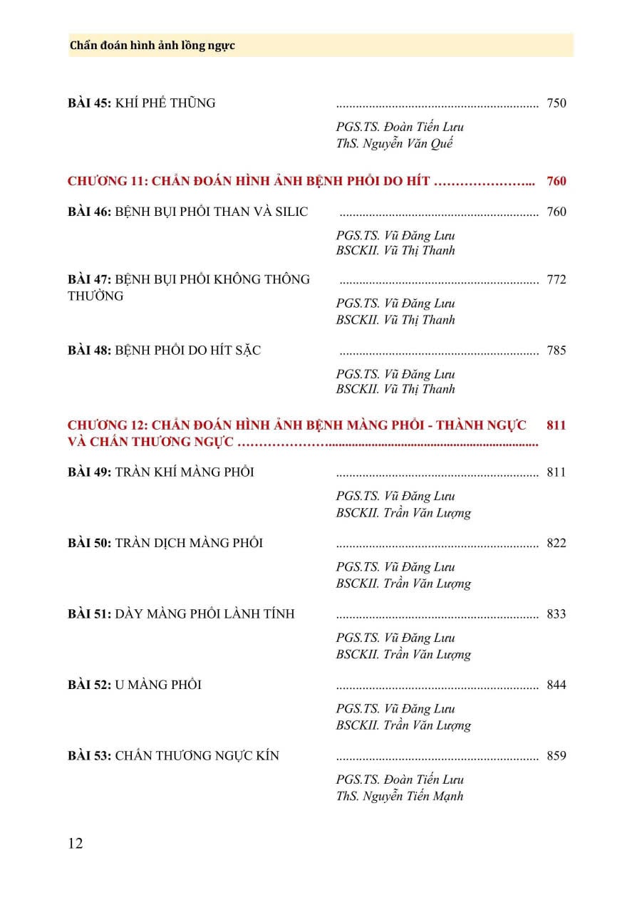Chấn Đoán Hình Ảnh Lồng Ngực - PGS.TS. Vũ Đăng Lưu, PGS.TS. Đoàn Tiến Lưu