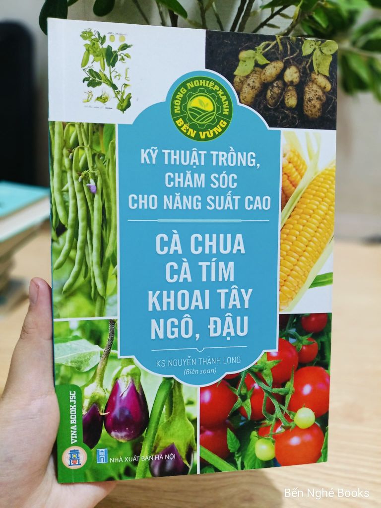 Sách Nông Nghiệp Xanh, Bền Vững - Kỹ Thuật Trồng, Chăm Sóc Cho Năng Suất Cao Cà Chua, Cà Tím, Khoai Tây, Ngô, Đậu - KS. Nguyễn Thành Long