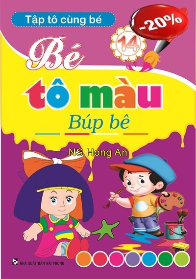 Tập Tô Cùng Bé - Bé Tô Màu Búp Bê (Khổ 19×27Cm) - Thiện Nhân