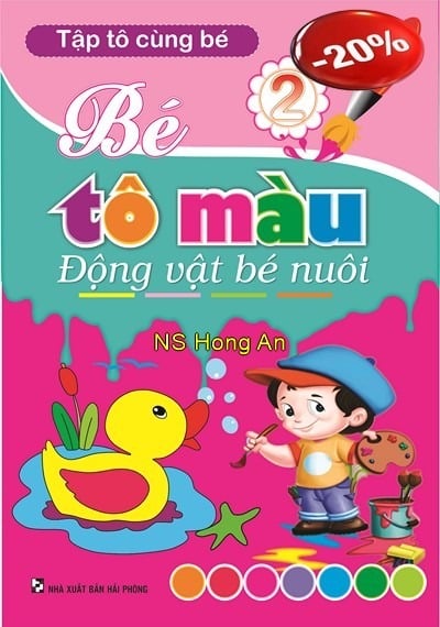 Tập Tô Cùng Bé - Bé Tô Màu Động Vật Bé Nuôi (Khổ 19×27Cm) - Thiện Nhân