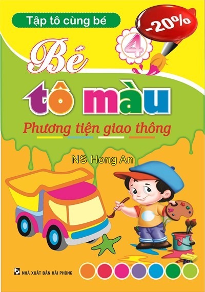 Tập Tô Cùng Bé - Bé Tô Màu Phương Tiện Giao Thông (Khổ 19×27Cm) - Thiện Nhân