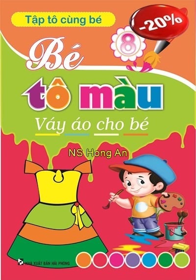 Tập Tô Cùng Bé - Bé Tô Màu Váy Áo Cho Bé (Khổ 19×27Cm) - Thiện Nhân