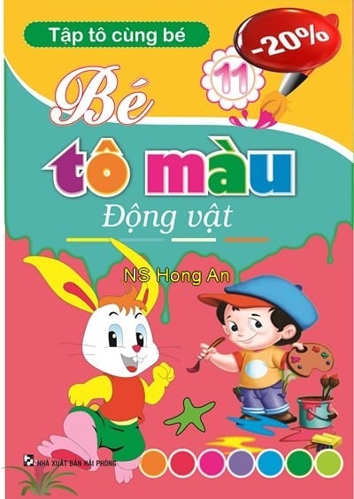 Tập Tô Cùng Bé - Bé Tô Màu Động Vật (Khổ 19×27Cm) - Thiện Nhân