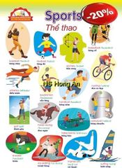 Học Tiếng Anh Qua Hình Ảnh - Thể Thao (Tranh Rời 53X78Cm) - Nguyễn Công Sơn