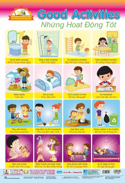 Học Tiếng Anh Qua Hình Ảnh - Những Hoạt Động Tốt (Tranh Rời 53X78Cm) - Nguyễn Công Sơn