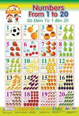 Học Tiếng Anh Qua Hình Ảnh - Số Đếm Từ 1 Đến 20 (Tranh Rời 53X78Cm) - Nguyễn Công Sơn