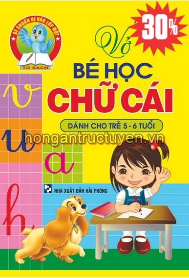 Vở Bé Học Chữ Cái Dành Cho Trẻ 5-6 Tuổi - Minh Tâm