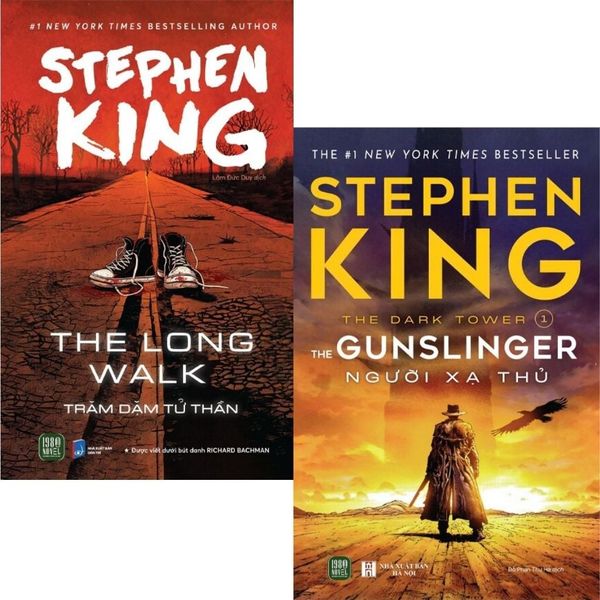  Combo 2 Quyển ( The Gunslinger - Người Xạ Thủ + The Long Walk - Trăm Dặm Tử Thần ) - Stephen King 