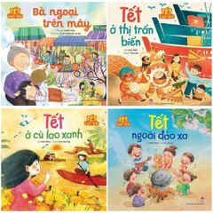 Combo 4 Quyển Tết Tuổi Thơ ( Bà Ngoại Trên Mây + Tết Ở Thị Trấn Biển + Tết Ngoài Đảo Xa + Tết Ở Cù Lao Xanh ) - Cát Tường, Rán Art