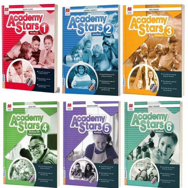  Combo 6 Quyển Sách Bài tập Academy Stars  Workbook ( Từ Tập 1 - Tập 6 ) 