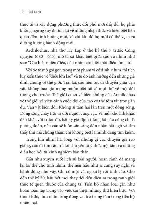 Tư Duy Kiểu Cáo - 
Zvi Lanir