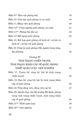  Luật Quốc Phòng Năm 2018 ( Sửa Đổi, Bổ Sung Năm 2023, 2024, 2025 ) - Quốc hội - NXB CTQG 