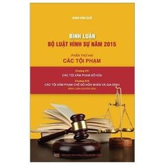 Combo Bình Luận Bộ Luật Hình Sự Các Tội Phạm ( 4 Cuốn )