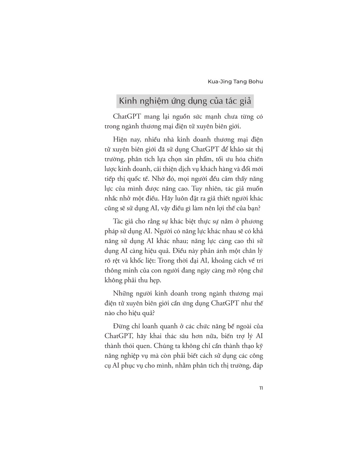 Ứng Dụng ChatGPT Trong Thương Mại Điện Tử - Kua-Jing Tang Bohu