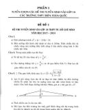  Đề Thi Vào Lớp 10 Môn Toán (Dùng Chung Cho Bộ SGK Hiện Hành) -  
Nguyễn Đình Độ 