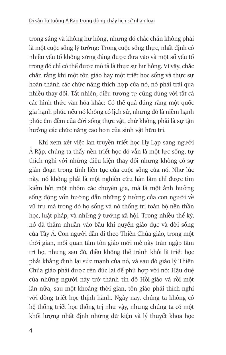 Di Sản Tư Tưởng Ả Rập - Trong Dòng Chảy Lịch Sử Nhân Loại - Arabic Thought and Its Place in History - De Lacy O’Leary