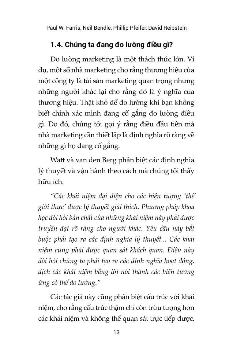 Marketing Metrics – Chỉ Số Đo Lường Trong Marketing - Paul W. Farris, Neil
