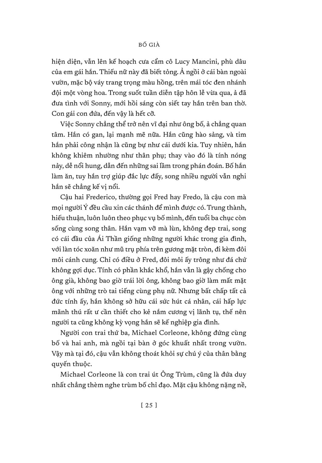 Bố Già - Bìa Cứng - Bìa Trắng - Mario Puzo