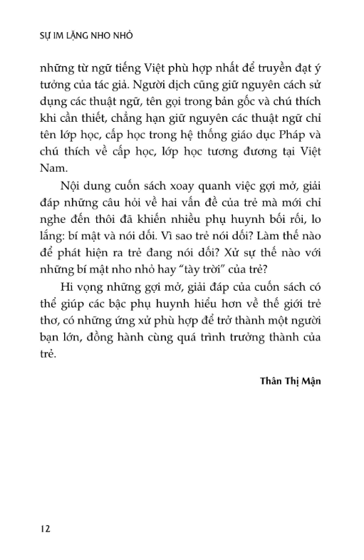 Sự Im Lặng Nho Nhỏ - Những Lời Nói Dối Nho Nhỏ - Khu Vườn Bí Mật Của Trẻ Em - Dana Castro