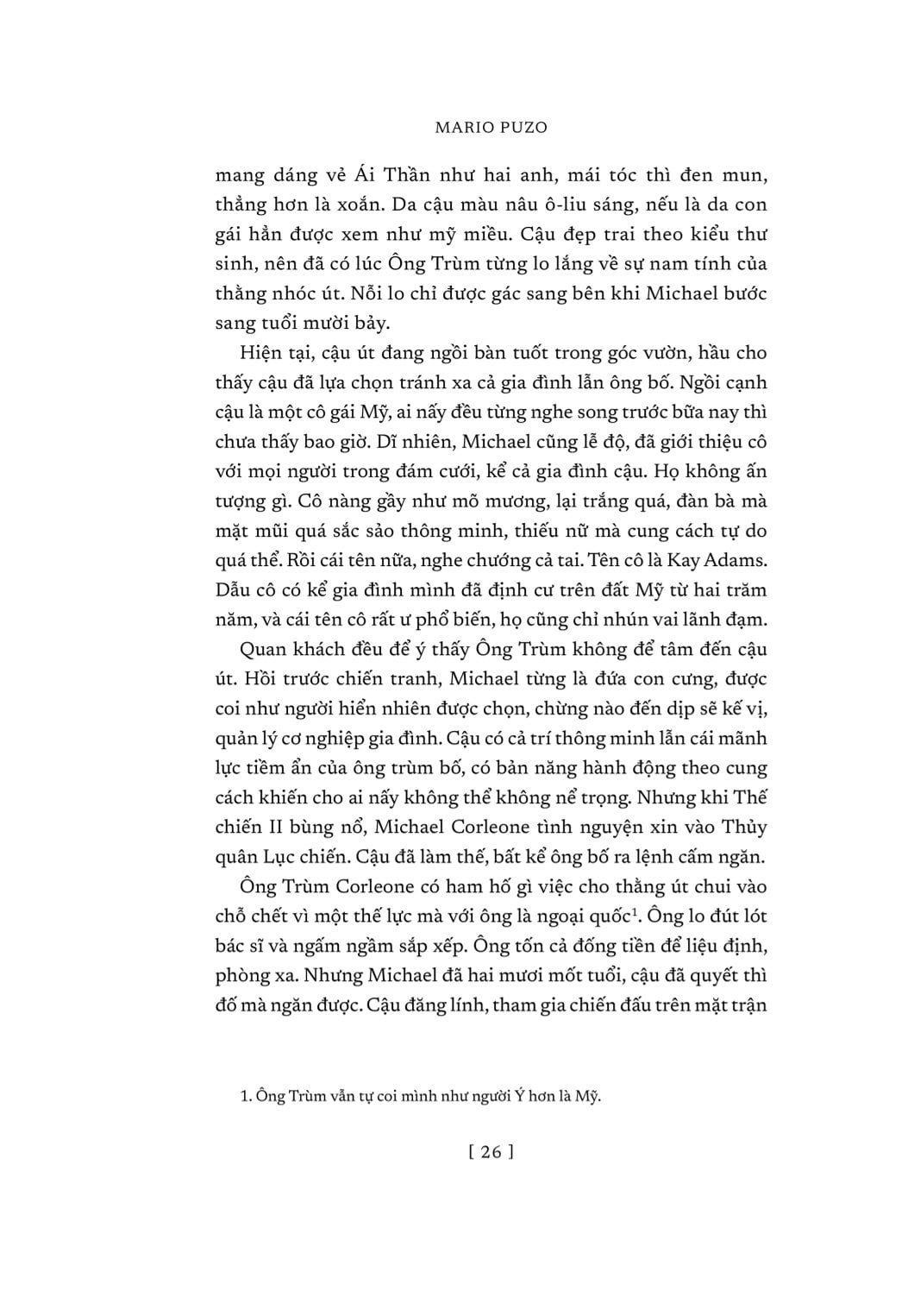 Bố Già - Bìa Cứng - Bìa Trắng - Mario Puzo