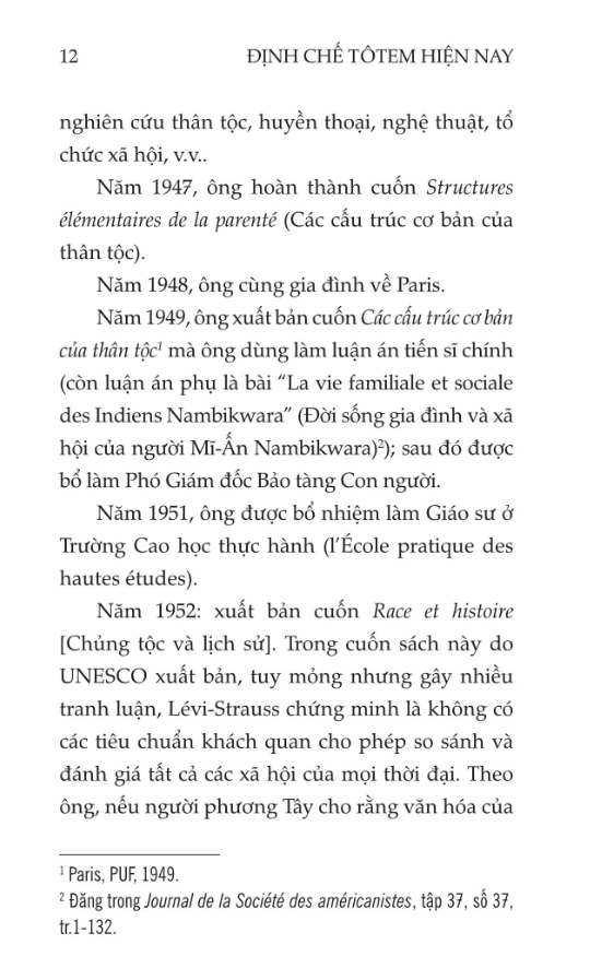 Định Chế Tôtem Hiện Nay - Claude Lévi-Strauss