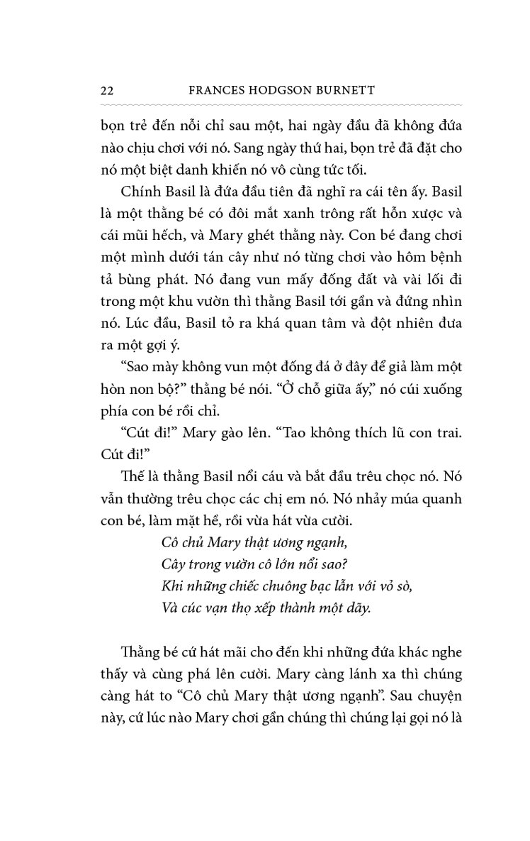 Khu Vườn Bí Mật (Bìa Vải) - Frances Hodgson Burnett