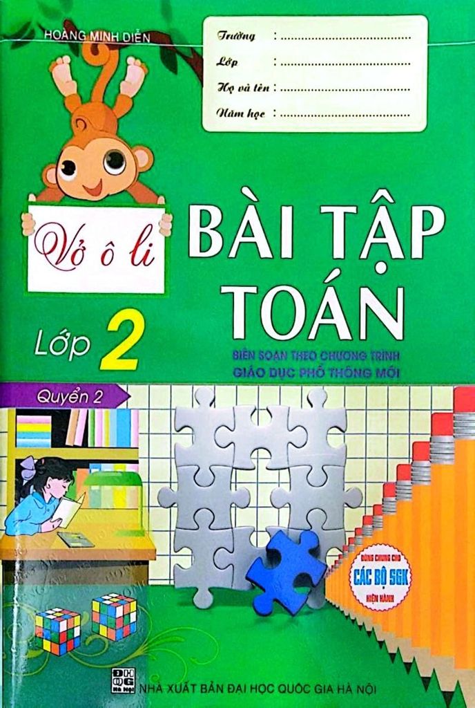 Sách Vở Ô Li Bài Tập Toán Lớp 2 Quyển 2 (Dùng Chung Cho Các Bộ Sgk Hiện Hành) - Hoàng Minh Diễn