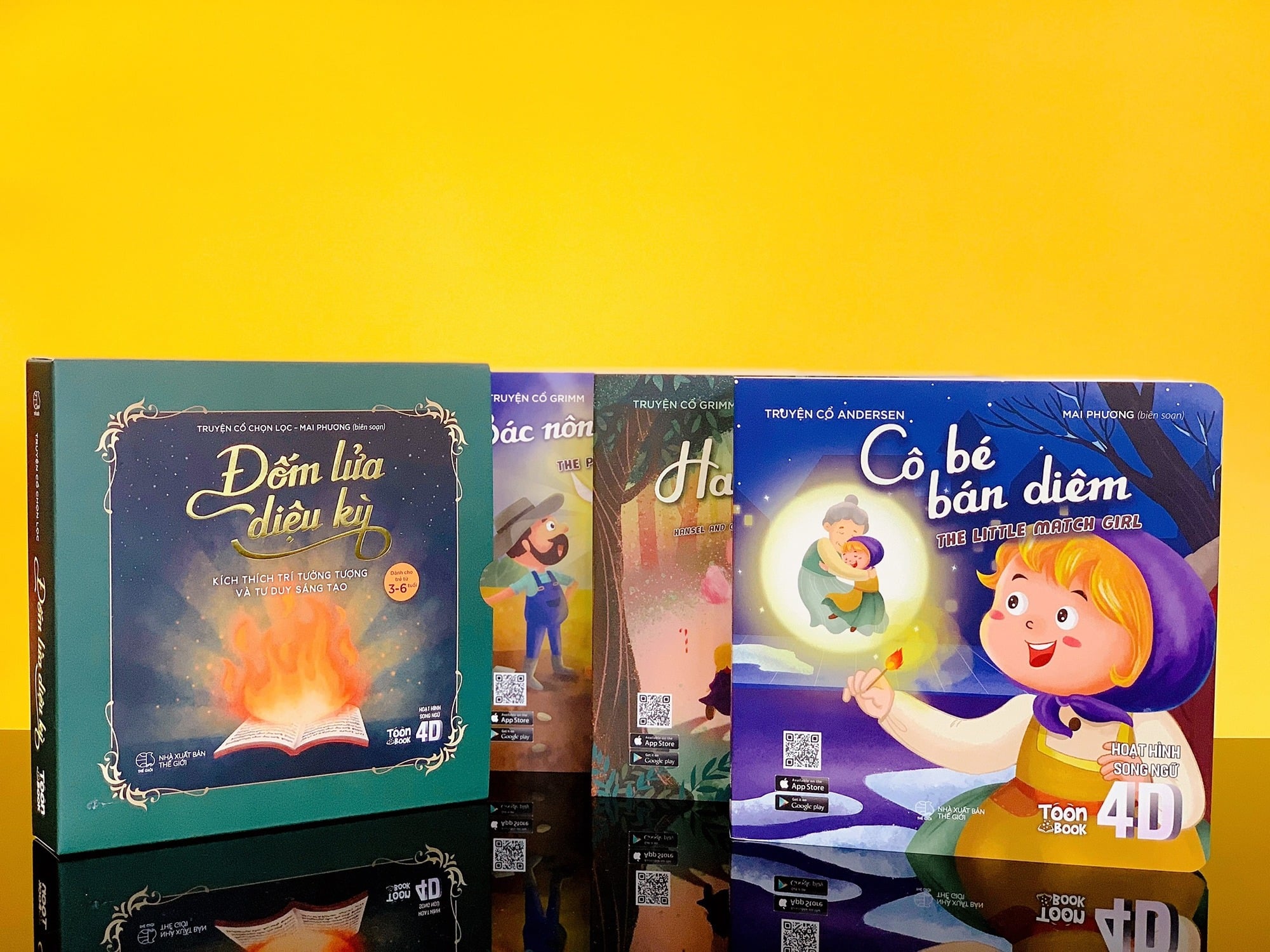 Bộ Sách Đốm Lửa Diệu Kỳ - Hansel Và Gretel + Cô Bé Bán Diêm + Bác Nông Dân Và Con Quỷ (Bộ 3 Cuốn) - Mai Phương