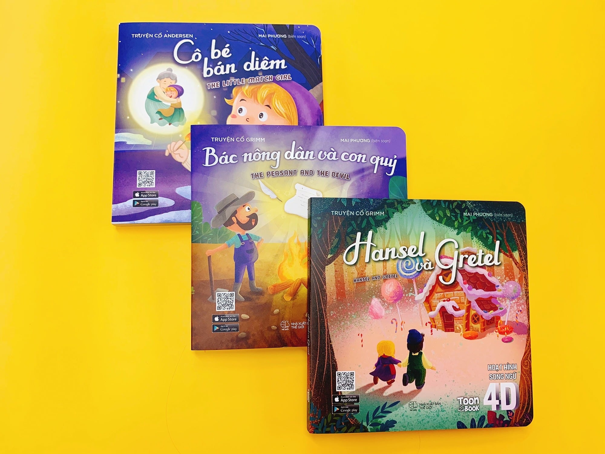Bộ Sách Đốm Lửa Diệu Kỳ - Hansel Và Gretel + Cô Bé Bán Diêm + Bác Nông Dân Và Con Quỷ (Bộ 3 Cuốn) - Mai Phương