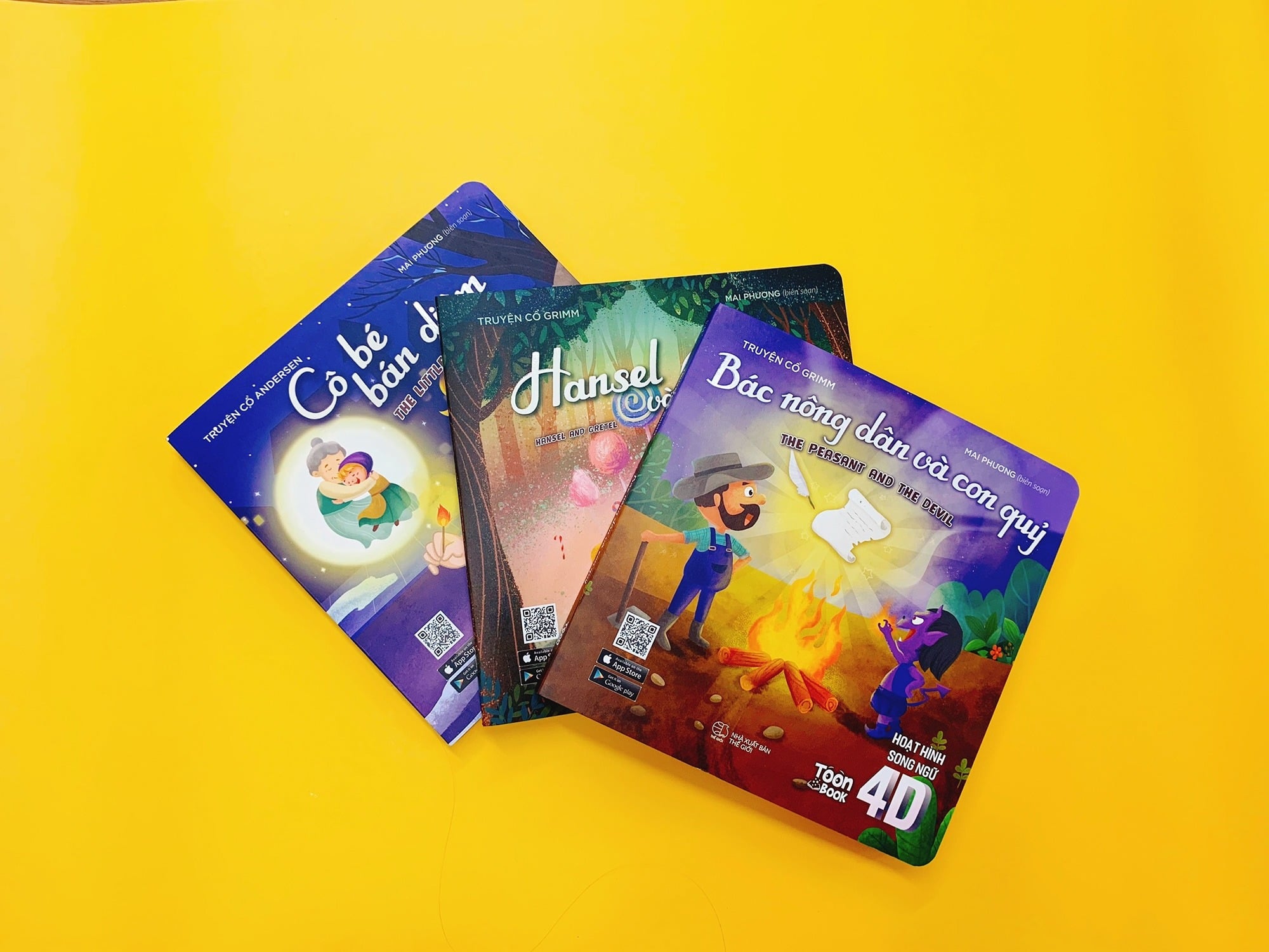 Bộ Sách Đốm Lửa Diệu Kỳ - Hansel Và Gretel + Cô Bé Bán Diêm + Bác Nông Dân Và Con Quỷ (Bộ 3 Cuốn) - Mai Phương