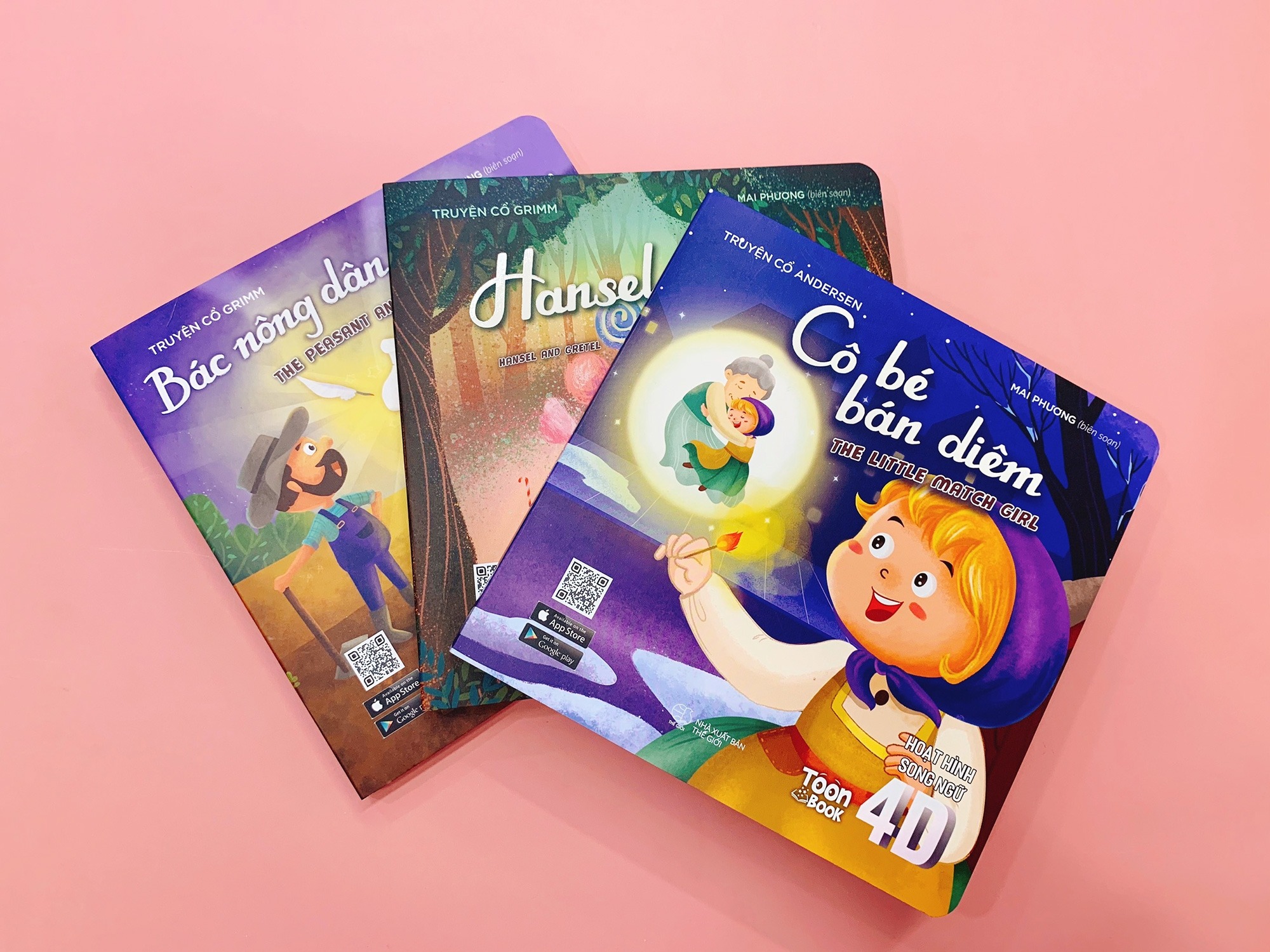 Bộ Sách Đốm Lửa Diệu Kỳ - Hansel Và Gretel + Cô Bé Bán Diêm + Bác Nông Dân Và Con Quỷ (Bộ 3 Cuốn) - Mai Phương