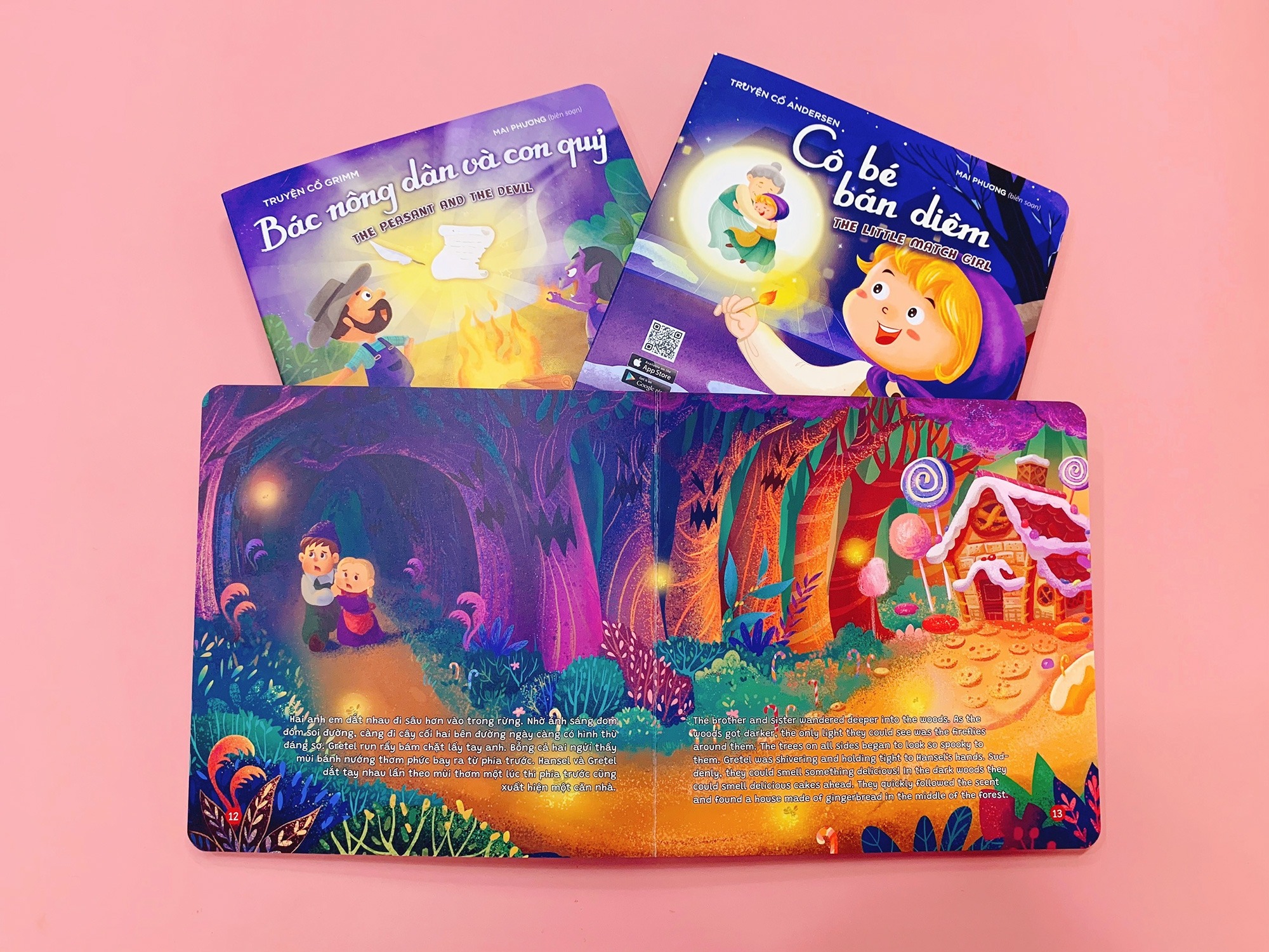 Bộ Sách Đốm Lửa Diệu Kỳ - Hansel Và Gretel + Cô Bé Bán Diêm + Bác Nông Dân Và Con Quỷ (Bộ 3 Cuốn) - Mai Phương