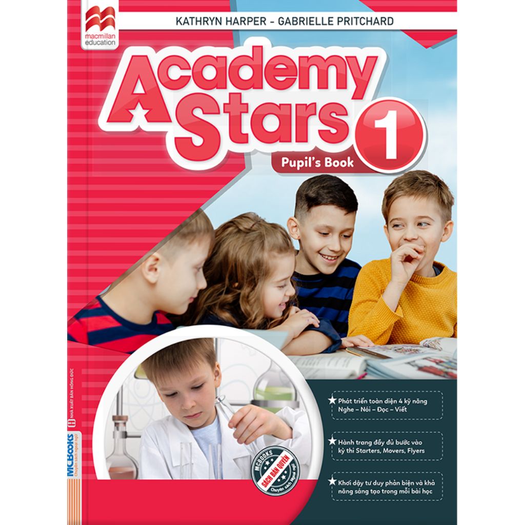 Combo  6 Quyển Sách (Academy Stars Pupil'S Book 1 + Academy Stars Pupil'S Book 2  + Academy Stars  Pupil'S Book 3 + Academy Stars  Pupil'S Book 4 + Academy Stars  Pupil'S Book 5 + Academy Stars  Pupil'S Book 6 )