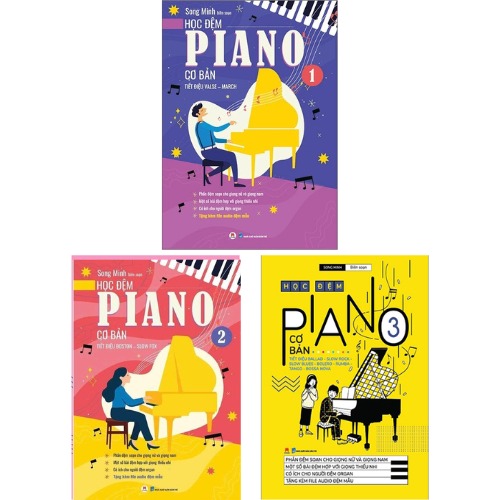 Combo 3 Quyển Học Đệm Piano Cơ Bản (Tập 1 + 2 + 3) - Song Minh