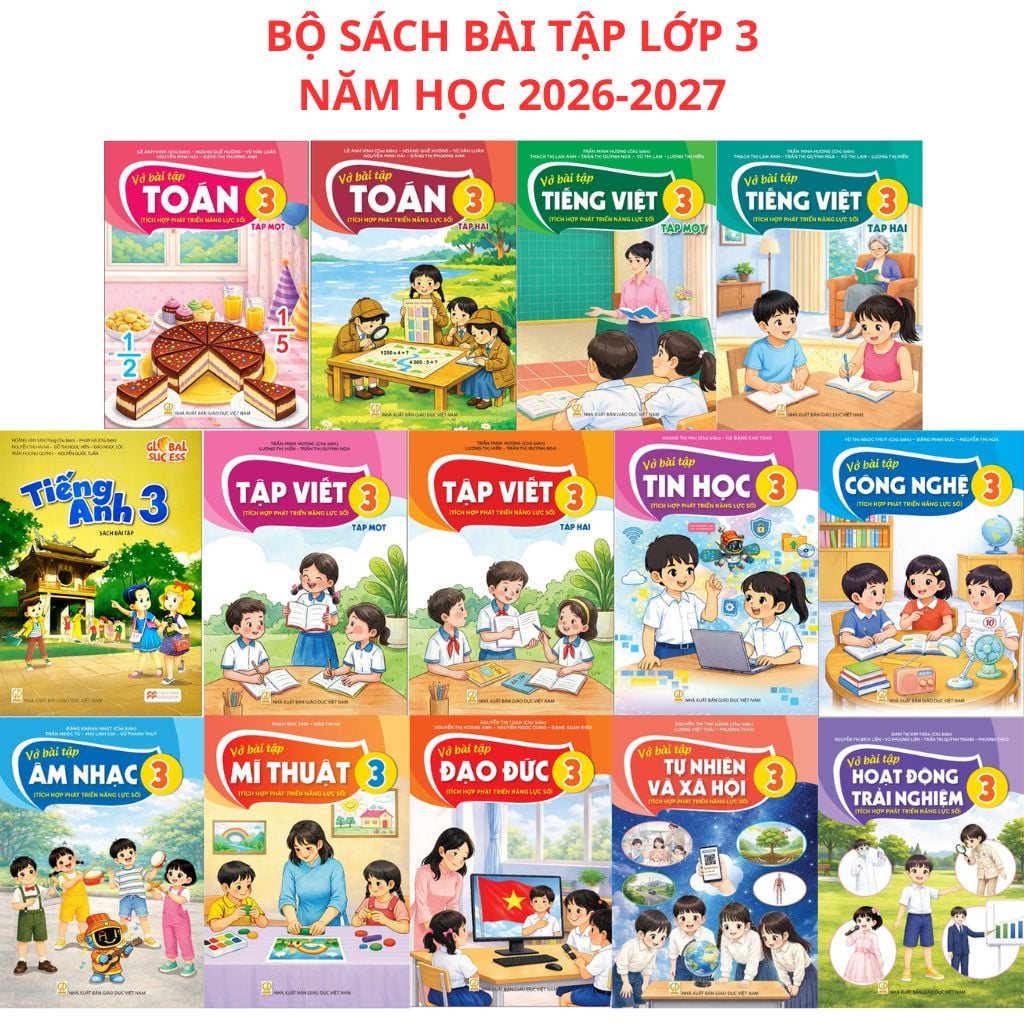 Sách Giáo Khoa Và Bài Tập Lớp 3 - Năm 2026-2027 - Kết Nối Tri Thức Với Cuộc Sống - NXBGD