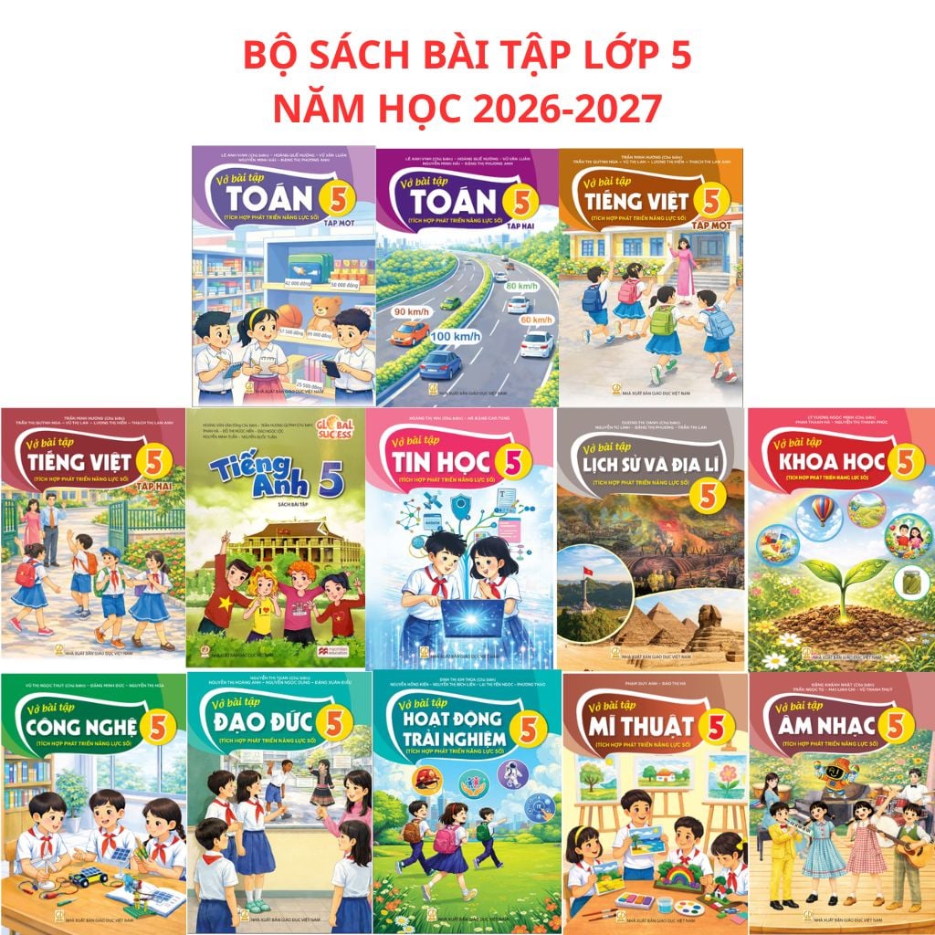 Sách Giáo Khoa Và Bài Tập Lớp 5 - Năm 2026-2027 - Kết Nối Tri Thức Với Cuộc Sống - NXBGD