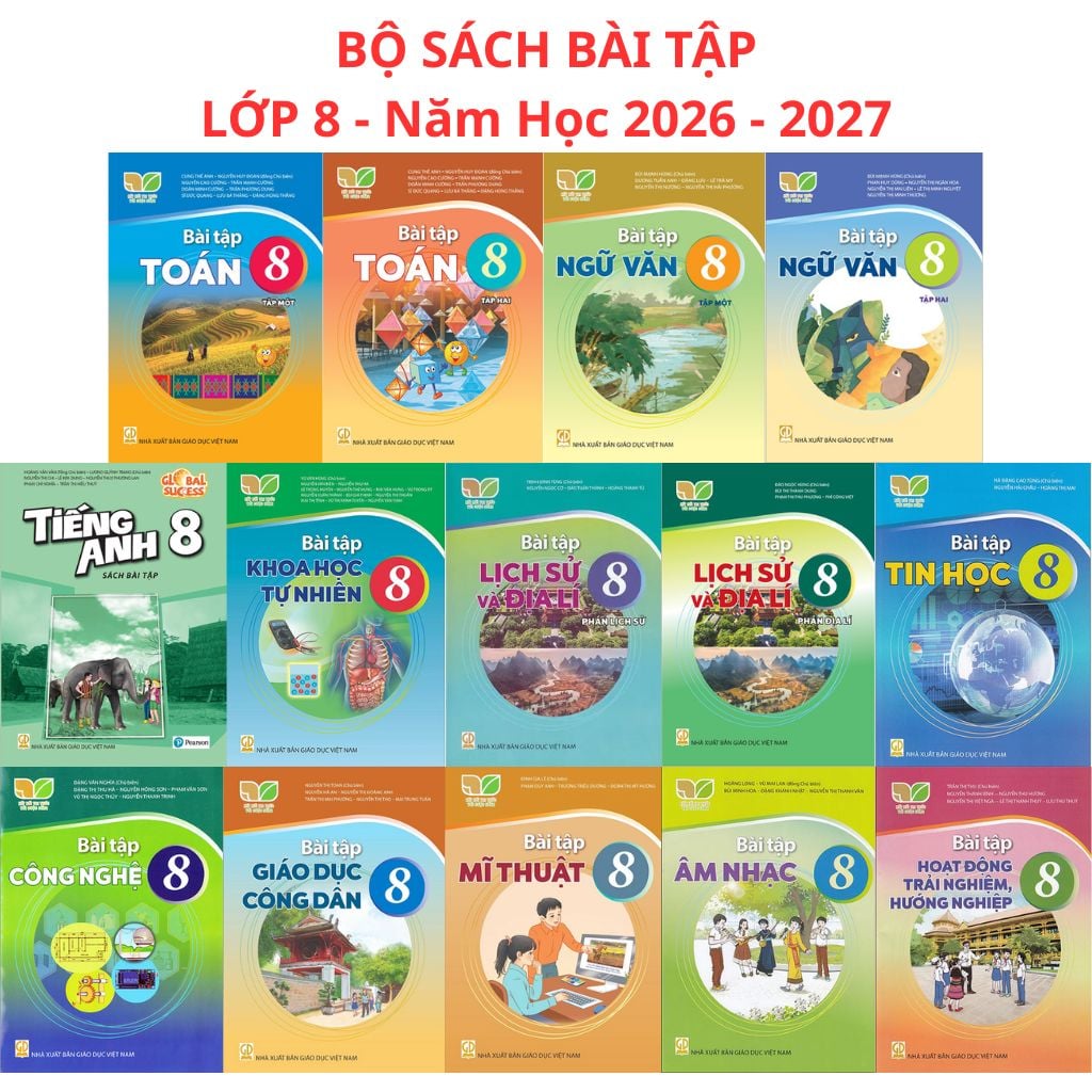Sách Giáo Khoa Và Bài Tập Lớp 8 - Năm 2026-2027 - Kết Nối Tri Thức Với Cuộc Sống - NXBGD