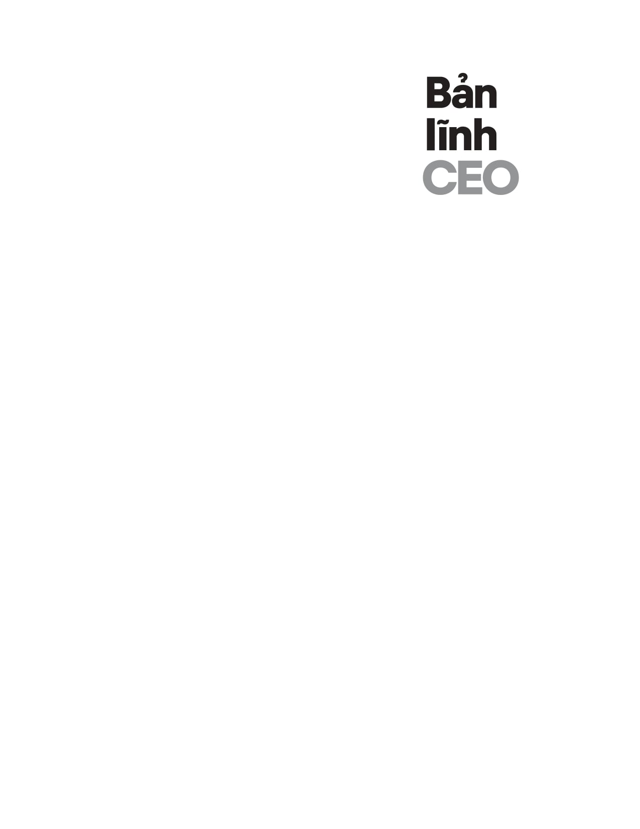 Bản Lĩnh CEO - Ben Horowitz